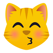 Émoji 😽 Chat Qui Fait Un Bisou sur JoyPixels 5.5.