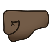 🤛🏿 Emoji Punho Esquerdo: Pele Escura na JoyPixels 5.5.
