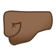 🤛🏾 Emoji Puño Hacia La Izquierda: Tono De Piel Oscuro Medio en JoyPixels 5.5.