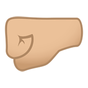 🤛🏼 Emoji Puño Hacia La Izquierda: Tono De Piel Claro Medio en JoyPixels 5.5.