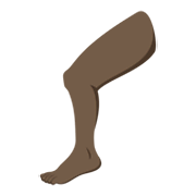 🦵🏿 Emoji Bein: dunkle Hautfarbe JoyPixels 5.5.