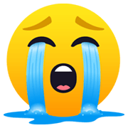 Emoji 😭 Faccina Disperata su JoyPixels 5.5.