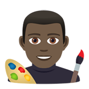 Emoji 👨🏿‍🎨 Artista Uomo: Carnagione Scura su JoyPixels 5.5.