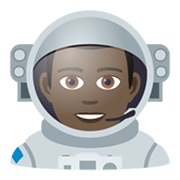 👨🏿‍🚀 Emoji Astronaut: dunkle Hautfarbe JoyPixels 5.5.