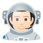 👨🏻‍🚀 Emoji Astronaut: helle Hautfarbe JoyPixels 5.5.