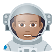 👨🏽‍🚀 Emoji Astronauta Hombre: Tono De Piel Medio en JoyPixels 5.5.