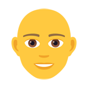 Emoji 👨‍🦲 Uomo: Calvo su JoyPixels 5.5.