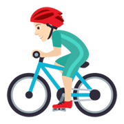🚴🏻‍♂️ Emoji Homem Ciclista: Pele Clara na JoyPixels 5.5.