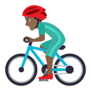 🚴🏾‍♂️ Emoji Homem Ciclista: Pele Morena Escura na JoyPixels 5.5.