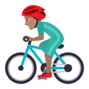 🚴🏽‍♂️ Emoji Homem Ciclista: Pele Morena na JoyPixels 5.5.