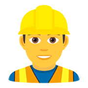 👷‍♂️ Emoji Obrero Hombre en JoyPixels 5.5.