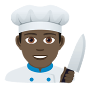 👨🏿‍🍳 Emoji Cozinheiro: Pele Escura na JoyPixels 5.5.