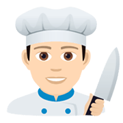 👨🏻‍🍳 Emoji Cocinero: Tono De Piel Claro en JoyPixels 5.5.