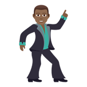 🕺🏾 Emoji Homem Dançando: Pele Morena Escura na JoyPixels 5.5.