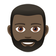🧔🏿 Emoji Persona Con Barba: Tono De Piel Oscuro en JoyPixels 5.5.
