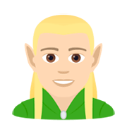 🧝🏻‍♂️ Emoji Elfo Homem: Pele Clara na JoyPixels 5.5.
