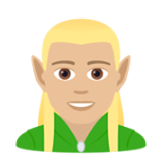 Emoji 🧝🏼‍♂️ Elfo Uomo: Carnagione Abbastanza Chiara su JoyPixels 5.5.