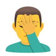 🤦‍♂️ Emoji Hombre Con La Mano En La Frente en JoyPixels 5.5.