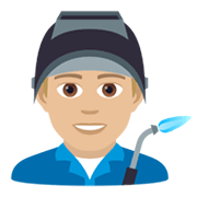 👨🏼‍🏭 Emoji Fabrikarbeiter: mittelhelle Hautfarbe JoyPixels 5.5.