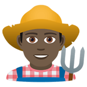 👨🏿‍🌾 Emoji Agricultor: Tono De Piel Oscuro en JoyPixels 5.5.