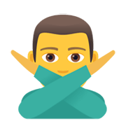 🙅‍♂️ Emoji Hombre Haciendo El Gesto De «no» en JoyPixels 5.5.