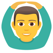 Emoji 🙆‍♂️ Uomo Con Gesto OK su JoyPixels 5.5.