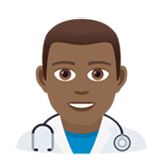 👨🏾‍⚕️ Emoji Profesional Sanitario Hombre: Tono De Piel Oscuro Medio en JoyPixels 5.5.