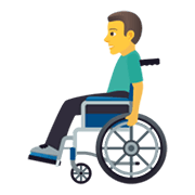 👨‍🦽 Emoji Mann in manuellem Rollstuhl JoyPixels 5.5.