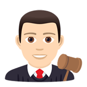 👨🏻‍⚖️ Emoji Juez: Tono De Piel Claro en JoyPixels 5.5.