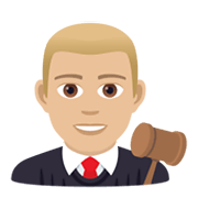 👨🏼‍⚖️ Emoji Juez: Tono De Piel Claro Medio en JoyPixels 5.5.