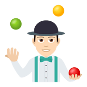 🤹🏻‍♂️ Emoji Jongleur: helle Hautfarbe JoyPixels 5.5.