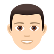 👨🏻 Emoji Hombre: Tono De Piel Claro en JoyPixels 5.5.