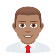 Émoji 👨🏽‍💼 Employé De Bureau : Peau Légèrement Mate sur JoyPixels 5.5.