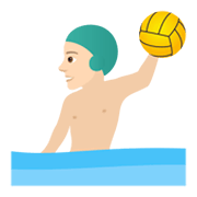 🤽🏻‍♂️ Emoji Homem Jogando Polo Aquático: Pele Clara na JoyPixels 5.5.