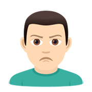 🙎🏻‍♂️ Emoji schmollender Mann: helle Hautfarbe JoyPixels 5.5.