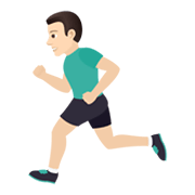 Emoji 🏃🏻‍♂️ Uomo Che Corre: Carnagione Chiara su JoyPixels 5.5.