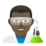 👨🏿‍🔬 Emoji Wissenschaftler: dunkle Hautfarbe JoyPixels 5.5.