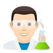 👨🏻‍🔬 Emoji Cientista Homem: Pele Clara na JoyPixels 5.5.