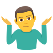 🤷‍♂️ Emoji Homem Dando De Ombros na JoyPixels 5.5.