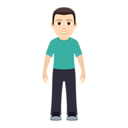 🧍🏻‍♂️ Emoji Hombre De Pie: Tono De Piel Claro en JoyPixels 5.5.