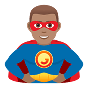 🦸🏽‍♂️ Emoji Superheld: mittlere Hautfarbe JoyPixels 5.5.