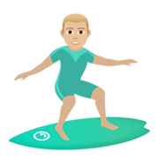 🏄🏼‍♂️ Emoji Homem Surfista: Pele Morena Clara na JoyPixels 5.5.