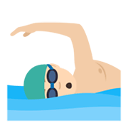 🏊🏻‍♂️ Emoji Schwimmer: helle Hautfarbe JoyPixels 5.5.