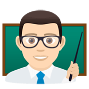 👨🏻‍🏫 Emoji Profesor: Tono De Piel Claro en JoyPixels 5.5.