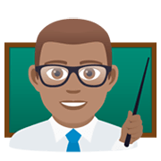 👨🏽‍🏫 Emoji Profesor: Tono De Piel Medio en JoyPixels 5.5.
