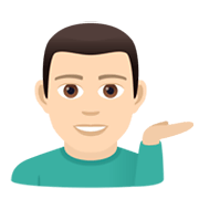 Emoji 💁🏻‍♂️ Uomo Con Suggerimento: Carnagione Chiara su JoyPixels 5.5.