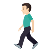 🚶🏻‍♂️ Emoji Homem Andando: Pele Clara na JoyPixels 5.5.