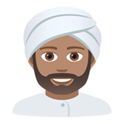 👳🏽‍♂️ Emoji Mann mit Turban: mittlere Hautfarbe JoyPixels 5.5.
