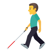 Emoji 👨‍🦯 Uomo Con Bastone Bianco Di Orientamento su JoyPixels 5.5.