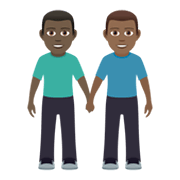 Emoji 👨🏿‍🤝‍👨🏾 Due Uomini Che Si Tengono Per Mano: Carnagione Scura E Carnagione Abbastanza Scura su JoyPixels 5.5.